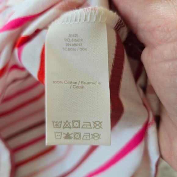 Boden Stripes Ahead of The Rest Top Women's 8 Pink Red Preppy Casual Nautical - Picture 6 of 9